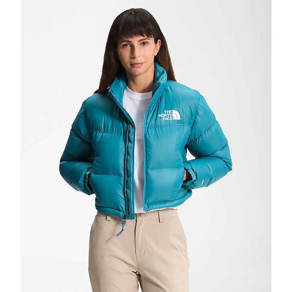 The North Face Nuptse Jacket Womens Australia - The North Face Short Blue (KVC-154387)